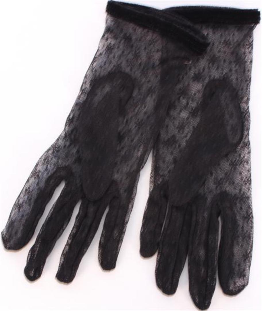 Ladies lace glove black S/EV5291 image 0